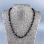 Collar de granates naturales con cuentas lisas, diámetro de 6,5 mm, longitud 48 cm