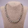 Collar de labradorita natural, cuentas lisas, diámetro 10 mm, longitud 45 cm