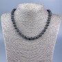 Collar de labradorita natural, cuentas lisas de 8 mm +- , longitud 46 cm +