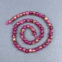 Cuentas de turmalina multicolor, bolas lisas de 6,5 mm, en hilo, longitud 38 cm+