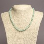 Collar de jadeíta birmana, cuentas lisas, diámetro de 6 mm (±), longitud 45 cm+