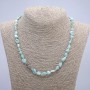 Collar de Larimar natural, cuentas pulidas, diámetro 6×10 mm, longitud 45 cm +