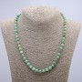 Collar de amazonita natural, cuentas lisas de 6 mm, longitud 46 cm +