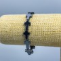 Pulsera de hematita Cruz, diámetro 14×10 mm, longitud 18 cm (elástico)