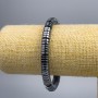 Pulsera de hematita en discos, diámetro 8×2 mm, longitud 18 cm (elástica)