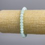 Pulsera de larimar con cuentas lisas, diámetro 6 mm, longitud 18 cm, elástica