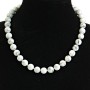 Collar de howlita – bolas de 12 mm, longitud 46 cm