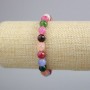Pulsera de turmalina con bolas facetadas, diámetro 8 mm, longitud 18 cm +/- (elástico)