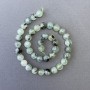 Cuentas de prehnita, piedra natural, bolas lisas, diámetro 10 mm ±, longitud 39 cm ±