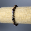 Pulsera de petersita, piedra natural, cuentas lisas, diámetro 6,5 mm, longitud 18 cm (elástico)