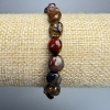 Pulsera de petersita, piedra natural, cuentas facetadas, diámetro 8×10 mm ±, longitud 18 cm ± (elástico)