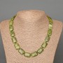 Collar de jadeíta natural, piedra rectangular, diámetro 13×18 mm, longitud 48 cm